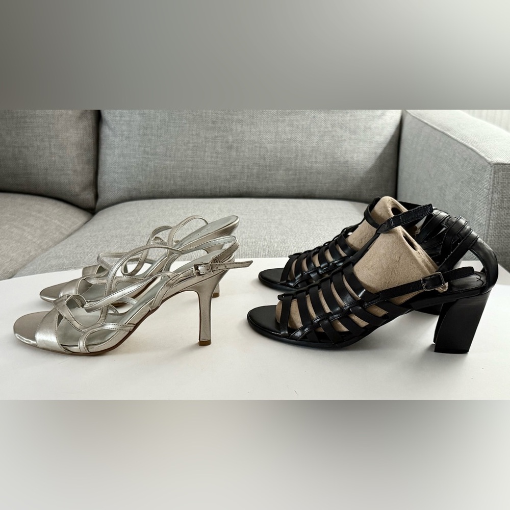 BUNDLE OF 2 PAIRS OF SANDALS. SIZE 7 - FRANCO SARTO & JESSICA